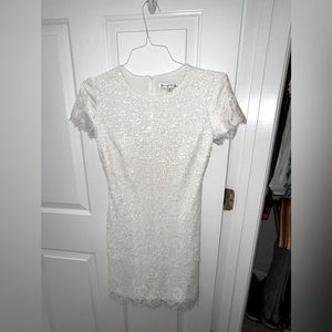 White sequin and lace Dress The Population Dress